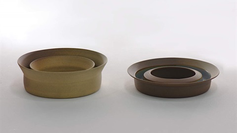 Peter Biddulph - Pair of double walled vessels