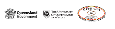 Qld Govt, UQ and Mithaka logos