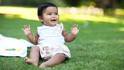 Baby in park