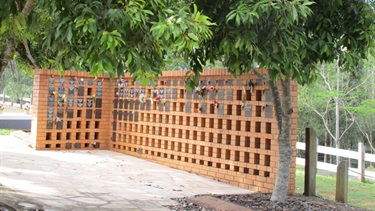 Columbarium wall