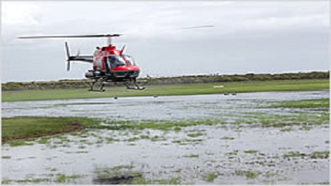 Mosquito helicopter treatment