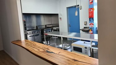 Beachmere Hub - Servery from kitchen