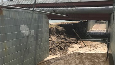 Bribie Island Road underpass collapsed wall