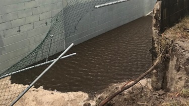 Bribie Island Road underpass collapsed wall