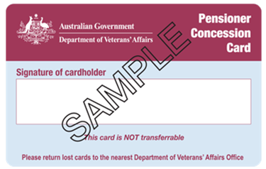 DVA Pensioner Concession Card