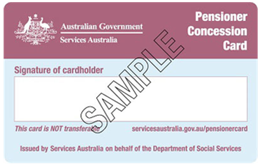 Pensioner Concession Card