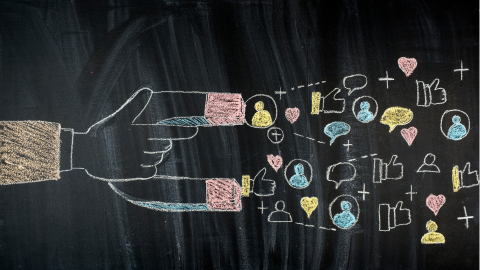 chalk drawing of magnet of possibilities