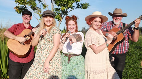 Group of people playing instruments 