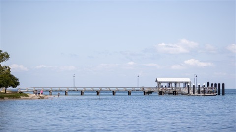 View of Bongaree Jetty near Bongaree Caravan Park
