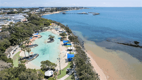 Aerial view of Settlement Cove Lagoon