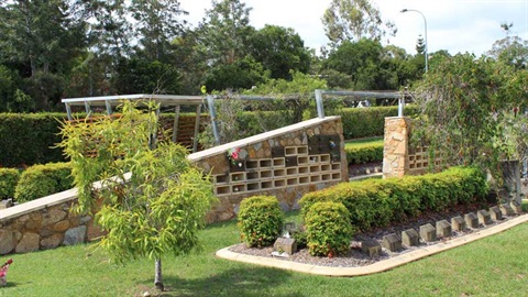 Columbarium wall