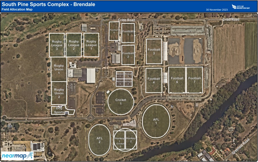 South Pine Sports Complex - Field allocation