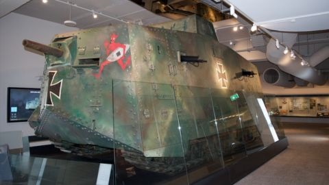 Mephisto army tank in museum setting