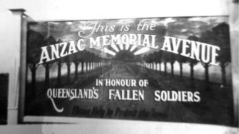 Anzac Avenue plaque