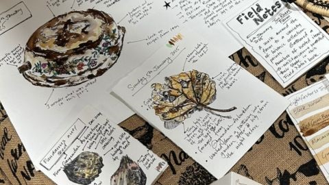 Various drawings and handwritten notes