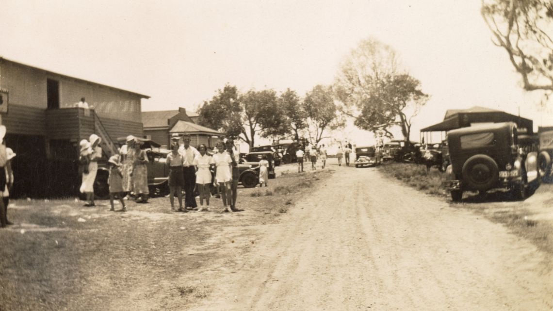 Beachmere main street circa 1930s