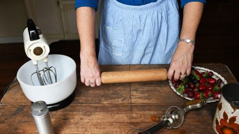 Woman with rolling pin