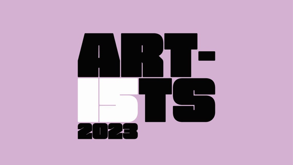 Graphic with text that says 15 Artists