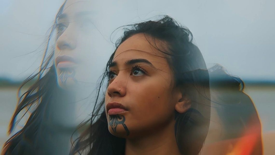Digital portrait of Maori woman