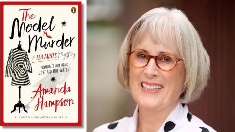 Amanda Hampson headshot and book cover