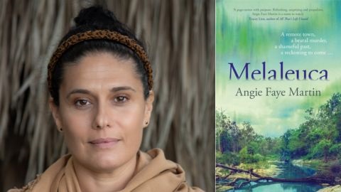 Angie Faye Martin headshot and book cover