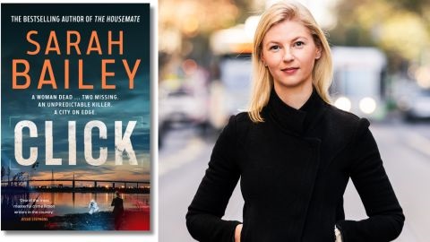 Sarah Bailey headshot and book cover
