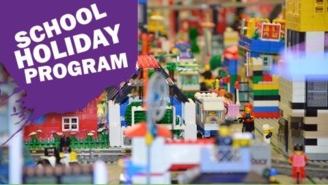 Townscape built with LEGO bricks