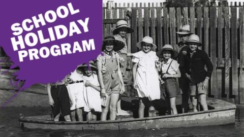 A group of kids wearing hats
