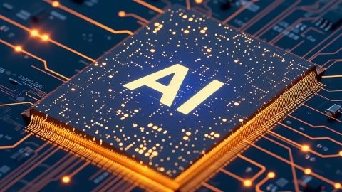 Graphic illustrating AI technology