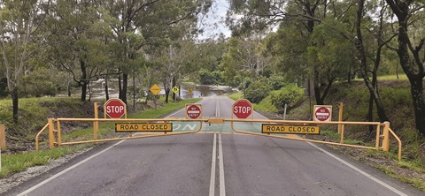 Youngs Crossing Road flood gate