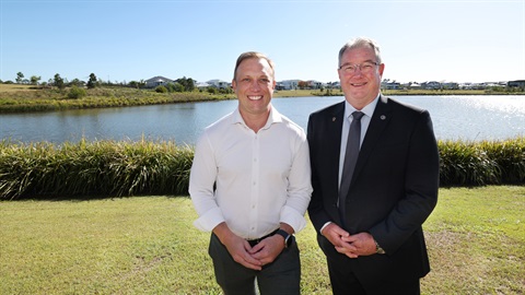 Deputy Premier Steven Miles with Mayor Peter Flannery.jpg