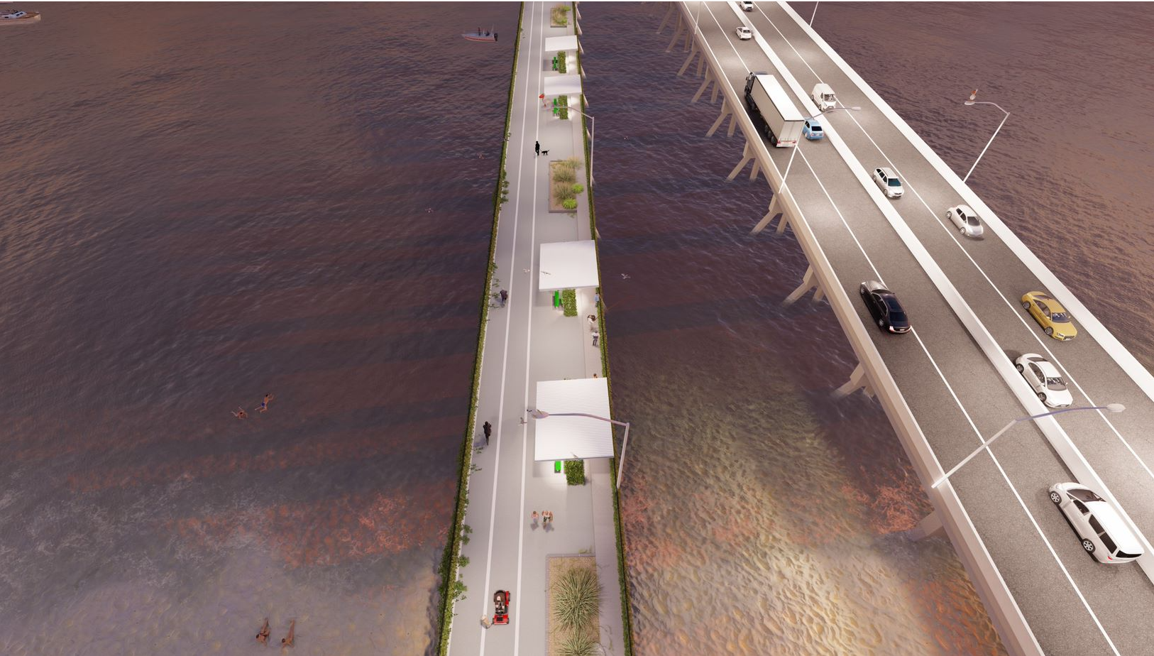 Bribie Island Bridge concept