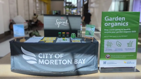 Council's recycling pop-up booth.