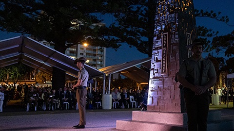 Anzac Day Dawn Service at Redcliffe