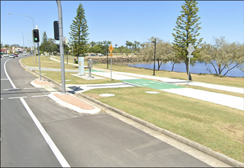 Current end of cycleway