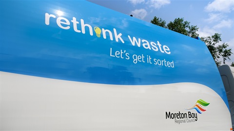 Rethink waste logo on truck