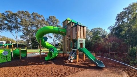 The newly opened playground at Riverview Parkway at Griffin