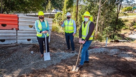 New Samford Pedestrian and Cycle Bridge Construction