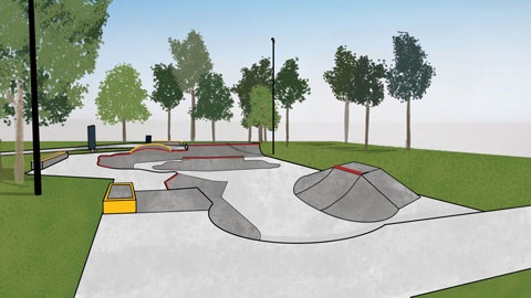 Concept image of North Lakes Skate Park upgrade