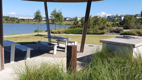 Sheltered barbeque area