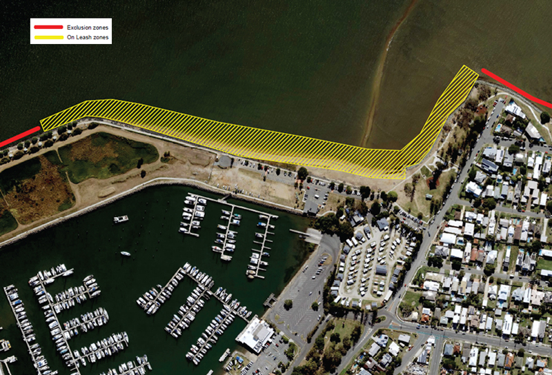 A map showing Jamieson Park on-leash area