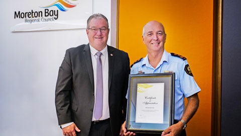 Mayor Peter Flannery and Henk van den Ende