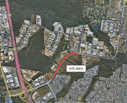 Location of works - road works on Boundary Road