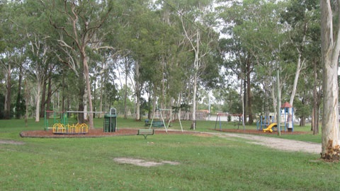 Dog off leash area and playground beside Elimbah Sports Centre