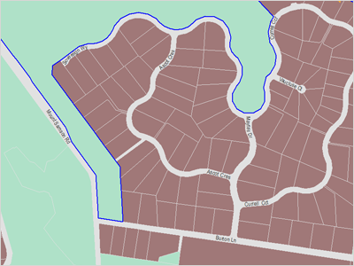 Rural residential zone map example