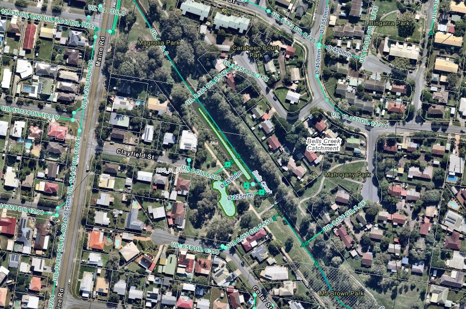 Map showing location of works for stage one