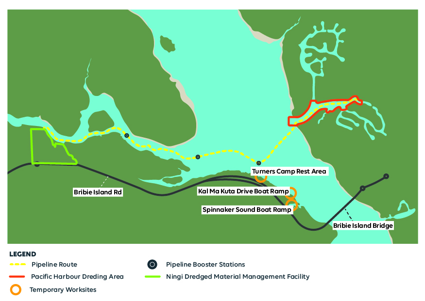 Graphic image of dredging area